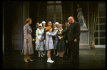 Sandy Faison as Grace (R), Shelley Bruce as Annie (C) and Reid Shelton as Daddy Warbucks (L) in a scene from the Broadway production of the musical "Annie."