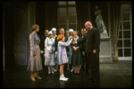 Sandy Faison as Grace (R), Shelley Bruce as Annie (C) and Reid Shelton as Daddy Warbucks (L) in a scene from the Broadway production of the musical "Annie."