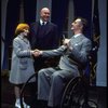 R-L) Shelley Bruce as Annie, Reid Shelton as Daddy Warbucks and Raymond Thorne as FDR in a scene from the Broadway production of the musical "Annie."