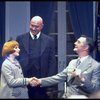 R-L) Shelley Bruce as Annie, Reid Shelton as Daddy Warbucks and Raymond Thorne as FDR in a scene from the Broadway production of the musical "Annie."