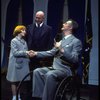 R-L) Shelley Bruce as Annie, Reid Shelton as Daddy Warbucks and Raymond Thorne as FDR in a scene from the Broadway production of the musical "Annie."