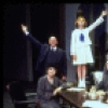 Shelley Bruce as Annie (3R), Reid Shelton as Daddy Warbucks (R) and Raymond Thorne as FDR (2L) in a scene from the Broadway production of the musical "Annie."