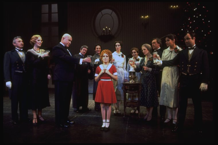Shelley Bruce as Annie (C), Sandy Faison as Grace (2R) and Reid Shelton ...
