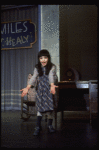 Actress Danielle Brisebois as an orphan in a scene from the Broadway production of the musical "Annie."