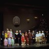 Entire cast in a scene from the Broadway production of the musical "Annie."