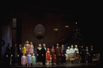 Entire cast in a scene from the Broadway production of the musical "Annie."