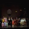 Entire cast in a scene from the Broadway production of the musical "Annie."