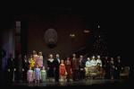 Entire cast in a scene from the Broadway production of the musical "Annie."