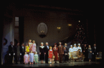 Entire cast in a scene from the Broadway production of the musical "Annie."