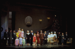 Entire cast in a scene from the Broadway production of the musical "Annie."