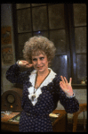 Actress Alice Ghostley as Miss Hannigan in a scene from the Broadway production of the musical "Annie."