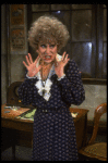 Actress Alice Ghostley as Miss Hannigan in a scene from the Broadway production of the musical "Annie."