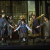 Actress Sarah Jessica Parker (L) w. orphans in a scene from the Broadway production of the musical "Annie."