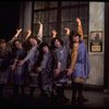 Actress Sarah Jessica Parker (2L) w. orphans in a scene from the Broadway production of the musical "Annie."