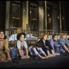 Actresses Shelley Bruce as Annie (C) and Sarah Jessica Parker (R) w. orphans in a scene from the Broadway production of the musical "Annie."