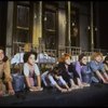 Actresses Shelley Bruce as Annie (C) and Sarah Jessica Parker (R) w. orphans in a scene from the Broadway production of the musical "Annie."