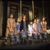 Actresses Shelley Bruce as Annie (C) and Sarah Jessica Parker (R) w. orphans in a scene from the Broadway production of the musical "Annie."