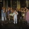 Actresses Shelley Bruce as Annie (3R) and Sarah Jessica Parker (2R) w. orphans in a scene from the Broadway production of the musical "Annie."