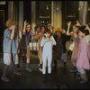 Actresses Shelley Bruce as Annie (3R) and Sarah Jessica Parker (2R) w. orphans in a scene from the Broadway production of the musical "Annie."