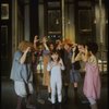 Actresses Shelley Bruce as Annie (3R) and Sarah Jessica Parker (2R) w. orphans in a scene from the Broadway production of the musical "Annie."