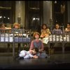 Actresses Shelley Bruce as Annie (C) and Sarah Jessica Parker (R) w. orphans in a scene from the Broadway production of the musical "Annie."