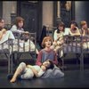 Actresses Shelley Bruce as Annie (C) and Sarah Jessica Parker (R) w. orphans in a scene from the Broadway production of the musical "Annie."