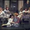 Actresses Shelley Bruce as Annie (C) and Sarah Jessica Parker (R) w. orphans in a scene from the Broadway production of the musical "Annie."