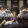 Actresses Shelley Bruce as Annie (C) and Sarah Jessica Parker (R) w. orphans in a scene from the Broadway production of the musical "Annie."