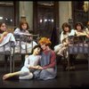 Actresses Shelley Bruce as Annie (C) and Sarah Jessica Parker (R) w. orphans in a scene from the Broadway production of the musical "Annie."