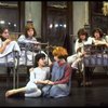 Actresses Shelley Bruce as Annie (C) and Sarah Jessica Parker (R) w. orphans in a scene from the Broadway production of the musical "Annie."