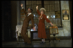 Actors Robert Fitch as Rooster and Alice Ghostley as Miss Hannigan in a scene from the Broadway production of the musical "Annie."
