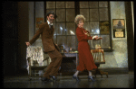 Actors Robert Fitch as Rooster and Alice Ghostley as Miss Hannigan in a scene from the Broadway production of the musical "Annie."