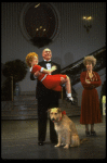 Reid Shelton as Daddy Warbucks, Shelley Bruce as Annie, Alice Ghostley as Miss Hannigan and Sandy in a scene from the Broadway production of the musical "Annie."