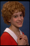 Actress Sarah Jessica Parker as Annie in costume for the Broadway production of the musical "Annie."