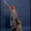 Actress Sarah Jessica Parker as Annie w. Sandy in a scene from the Broadway production of the musical "Annie."