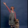 Actress Sarah Jessica Parker as Annie w. Sandy in a scene from the Broadway production of the musical "Annie."