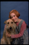 Actress Sarah Jessica Parker as Annie w. Sandy in a scene from the Broadway production of the musical "Annie."