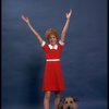 Actress Sarah Jessica Parker as Annie w. Sandy in a scene from the Broadway production of the musical "Annie."
