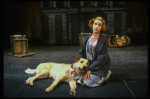 Actress Sarah Jessica Parker as Annie w. Sandy in a scene from the Broadway production of the musical "Annie."
