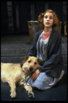 Actress Sarah Jessica Parker as Annie w. Sandy in a scene from the Broadway production of the musical "Annie."