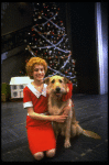 Actress Sarah Jessica Parker as Annie w. Sandy in a scene from the Broadway production of the musical "Annie."