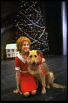 Actress Sarah Jessica Parker as Annie w. Sandy in a scene from the Broadway production of the musical "Annie."