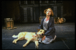 Actress Sarah Jessica Parker as Annie w. Sandy in a scene from the Broadway production of the musical "Annie."
