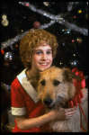 Actress Sarah Jessica Parker as Annie w. Sandy in a scene from the Broadway production of the musical "Annie."