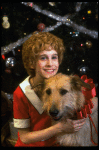 Actress Sarah Jessica Parker as Annie w. Sandy in a scene from the Broadway production of the musical "Annie."