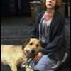 Actress Sarah Jessica Parker as Annie w. Sandy in a scene from the Broadway production of the musical "Annie."
