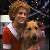 Actress Sarah Jessica Parker as Annie w. Sandy in a scene from the Broadway production of the musical "Annie."