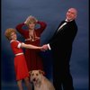 Sarah Jessica Parker as Annie, Reid Shelton as Daddy Warbucks, and Alice Ghostley as Miss Hannigan w. Sandy from the Broadway production of the musical "Annie."