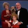 Sarah Jessica Parker as Annie, Reid Shelton as Daddy Warbucks, and Alice Ghostley as Miss Hannigan w. Sandy from the Broadway production of the musical "Annie."