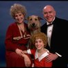 Sarah Jessica Parker as Annie, Reid Shelton as Daddy Warbucks, and Alice Ghostley as Miss Hannigan w. Sandy from the Broadway production of the musical "Annie."